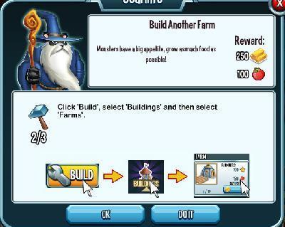 monster legends build another farm tasks