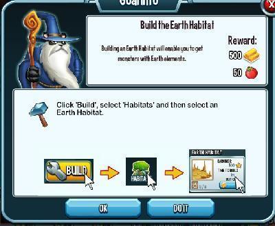 monster legends build the earth habitat tasks