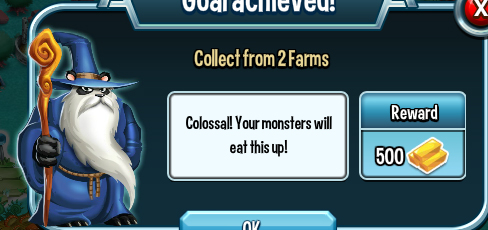 monster legends collect from 2 farms rewards, bonus