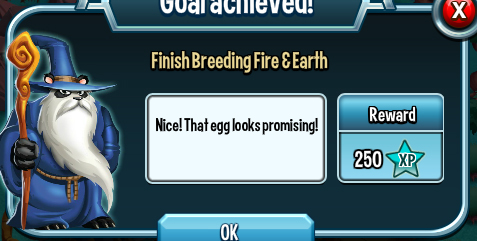 monster legends finish breeding fire and earth. rewards, bonus