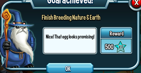 monster legends finish breeding nature and earth. rewards, bonus