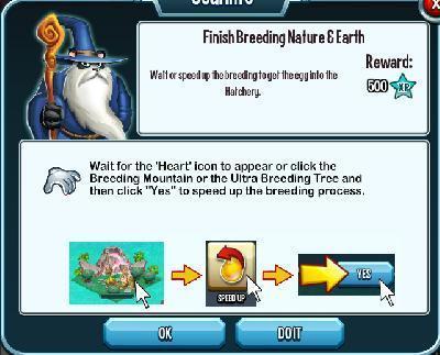 monster legends finish breeding nature and earth. tasks