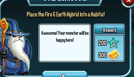 monster legends place the fire and earth hybrid rewards, bonus