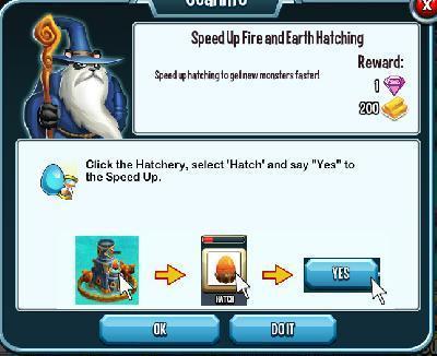 monster legends speed up fire and earth hatching. tasks