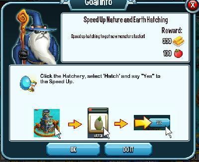 monster legends speed up nature earth hatching tasks