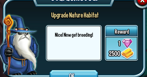 monster legends upgrade nature habitat rewards, bonus
