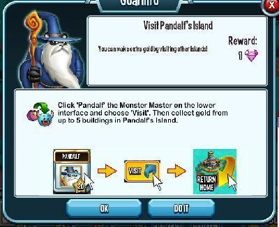 monster legends visit pandalf island tasks