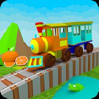 3d learn colors train for kids