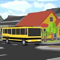 blocky city school bus parker