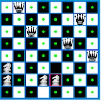 chess queen and knight problem gameskip