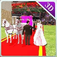 city wedding horse carriage