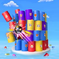 color ball 3d - fire color tower down