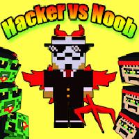 hacker vs noob monster school