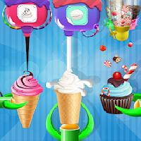 ice cream cone cupcake factory: candy maker games