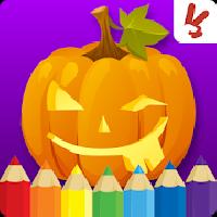 kids colouring book halloween