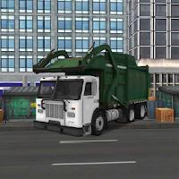 road garbage dump truck driver