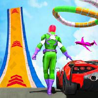 superhero car stunts games: mega ramp 2022