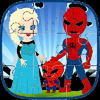 superhero puzzle - cartoon game for kid and toddler