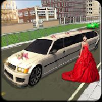 top wedding car in city traffic highway for groom
