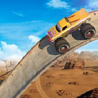 vertical ramp - monster truck extreme stunts