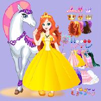white horse princess dress up gameskip