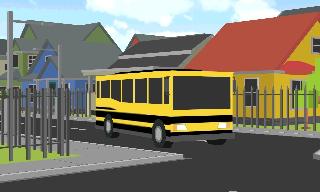 blocky city school bus parker