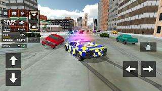 city police car driving chase