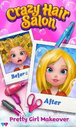crazy hair salon-girl makeover