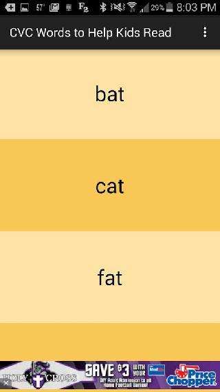 cvc words to help kids read