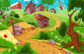 escape game - cartoon village