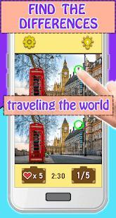 find the differences: traveling the world