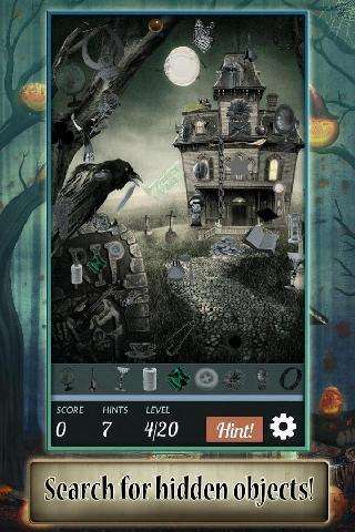 hidden object: halloween house