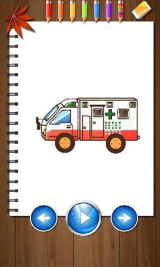 kids paintings coloring - cars