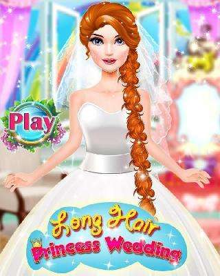 long hair princess wedding love story