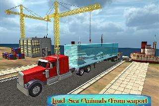 transport truck sea animals