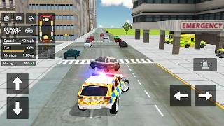 city police car driving chase