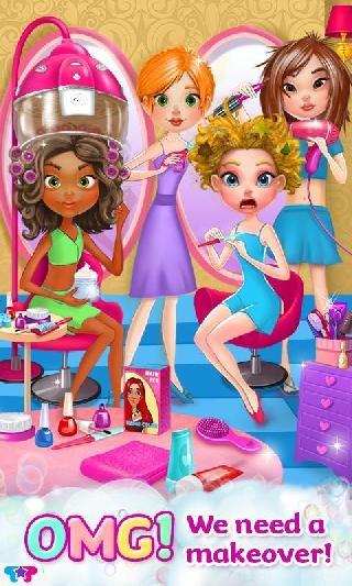 crazy hair salon-girl makeover