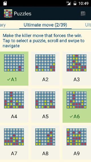 four in a row puzzles