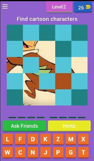 guess the cartoon characters