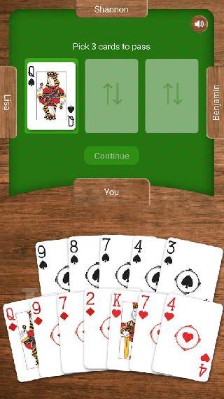 hearts - queen of spades
