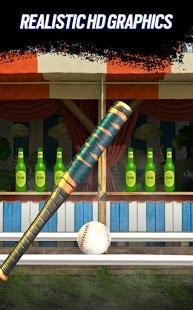 knockdown bottles smash: baseball hit and knock out 3
