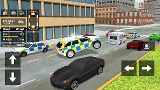 city police car driving chase