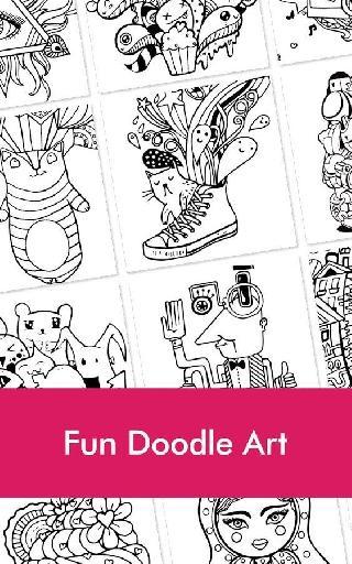 doodle coloring book for adult
