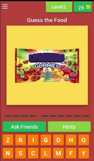 guess the food free quiz