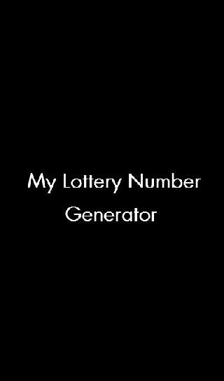 my lottery number generator