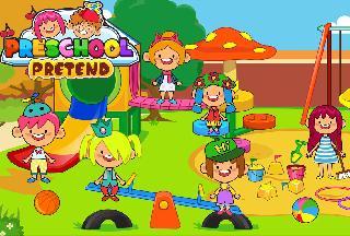 pretend preschool - kids school learning games