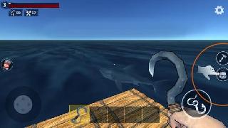 alone on a raft