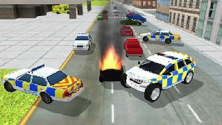city police car driving chase