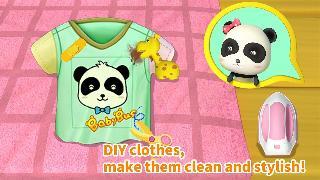cleaning fun: baby panda
