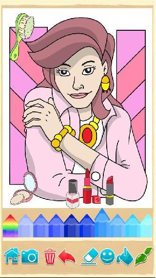 colouring pages: dress up